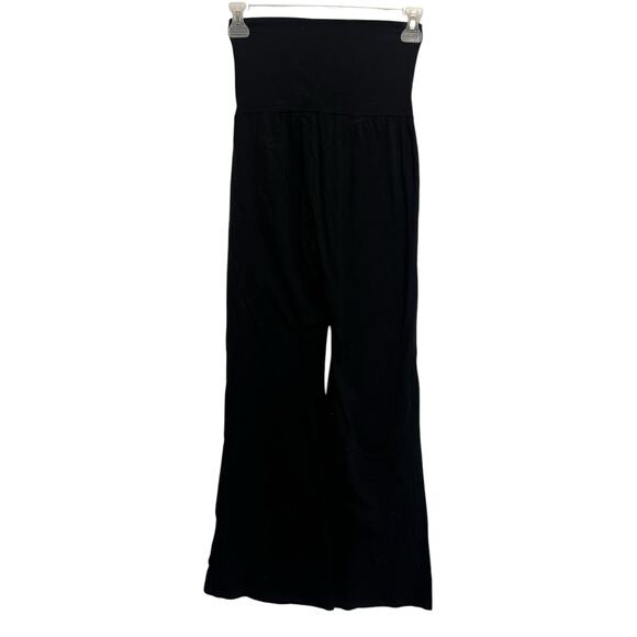 Final Touch Flared Lounge Pants Long Sleeve Cropped Shirt Set Size Small Black - Picture 4 of 6